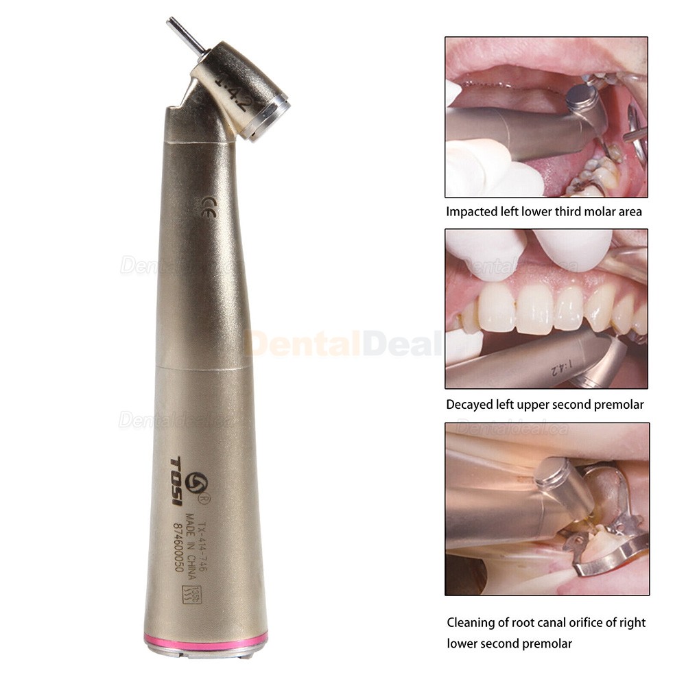 TOSI TX-414-746 Dental 1:4.2 Speed Increasing LED Contra Angle Handpiece